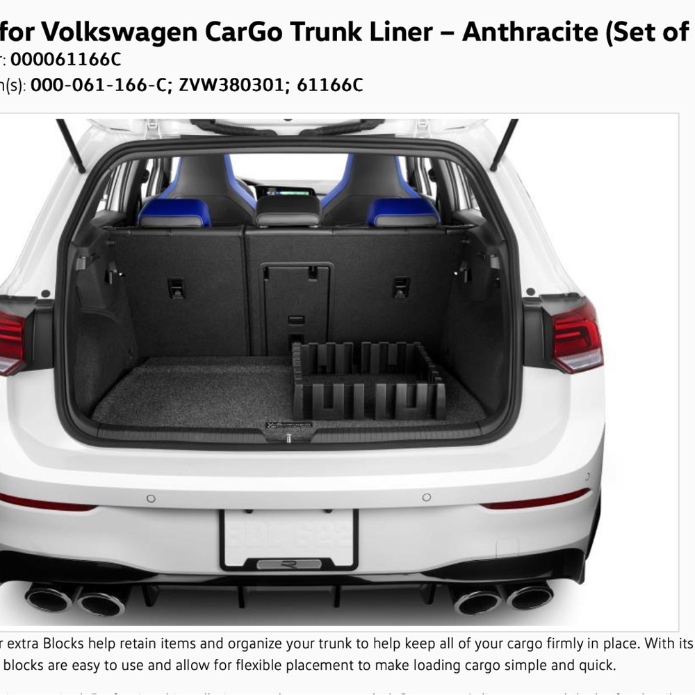 CarGo Trunk Separator Blocks